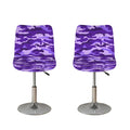 Purple Camouflage Print Bar Stool Covers