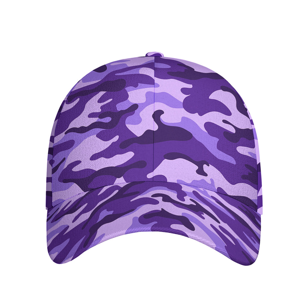 Purple Camouflage Print Baseball Cap