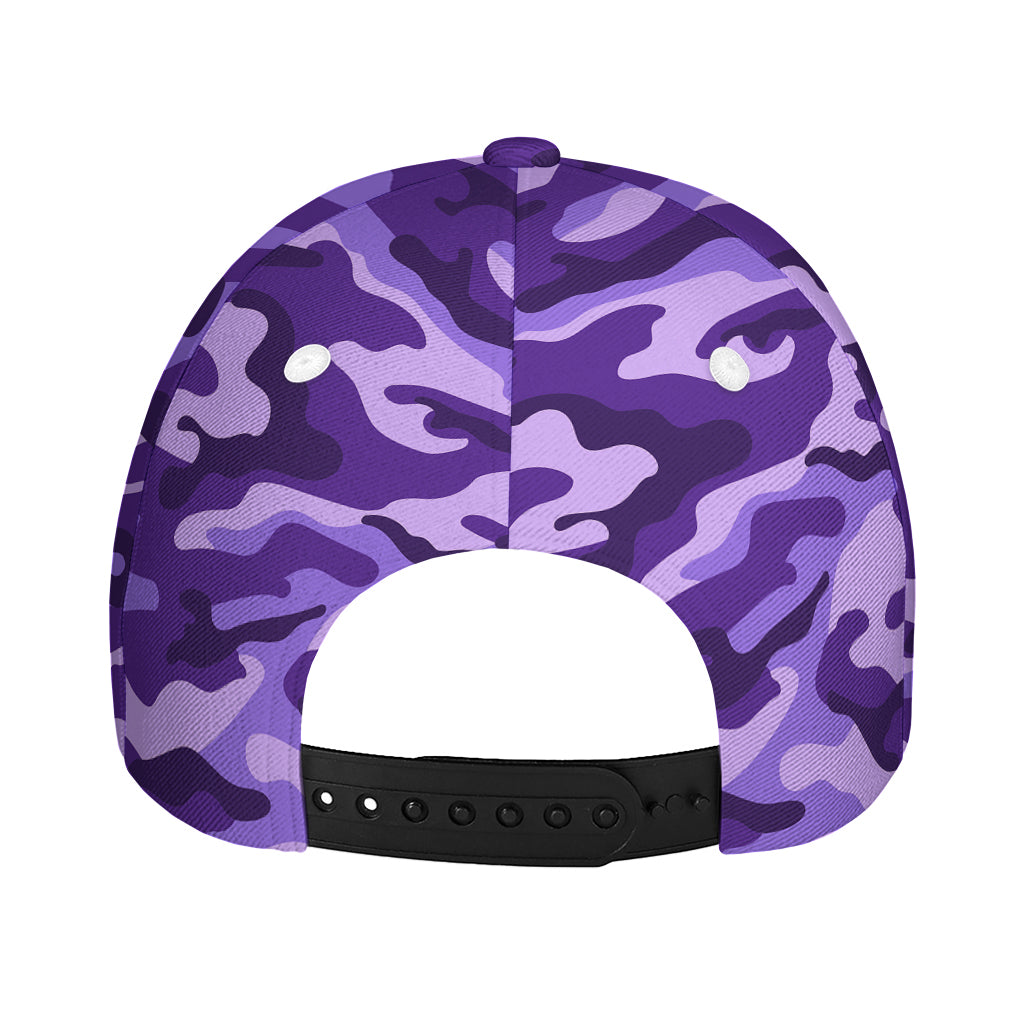 Purple Camouflage Print Baseball Cap