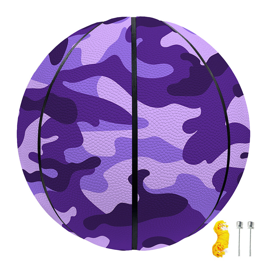 Purple Camouflage Print Basketball