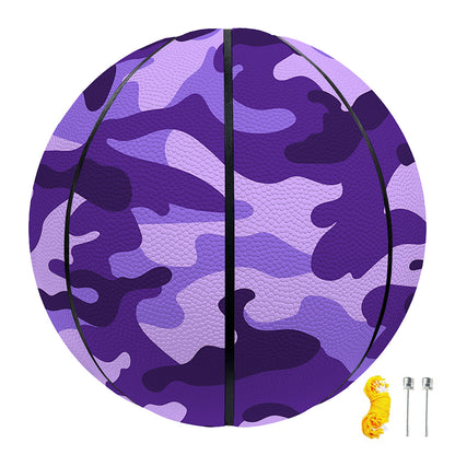 Purple Camouflage Print Basketball