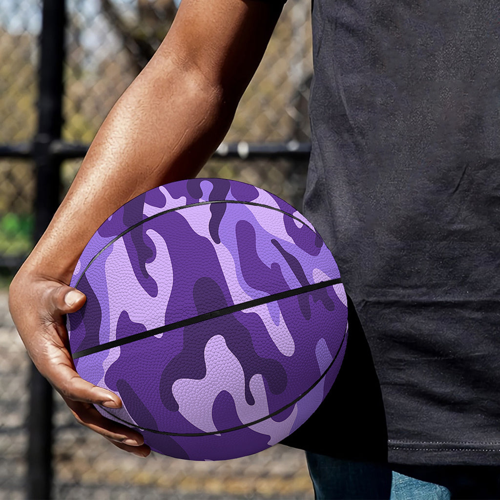 Purple Camouflage Print Basketball