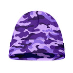 Purple Camouflage Print Beanie