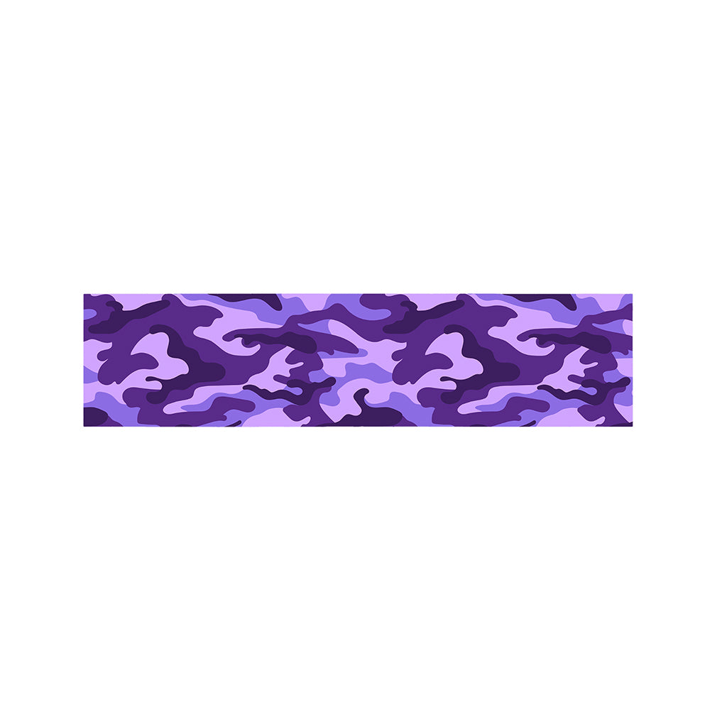 Purple Camouflage Print Bed Runner