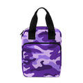 Purple Camouflage Print Bible Tote Bag