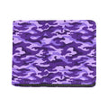 Purple Camouflage Print Bifold Wallet