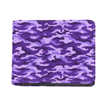 Purple Camouflage Print Bifold Wallet