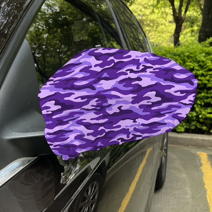 Purple Camouflage Print Car Side Mirror Covers