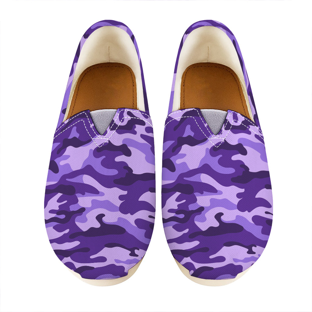 Purple Camouflage Print Casual Shoes