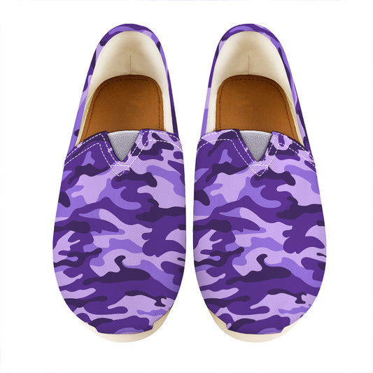Purple Camouflage Print Casual Shoes