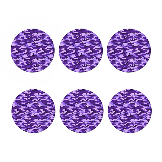 Purple Camouflage Print Coaster Set