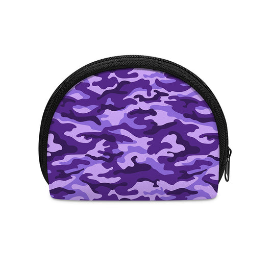Purple Camouflage Print Coin Purse