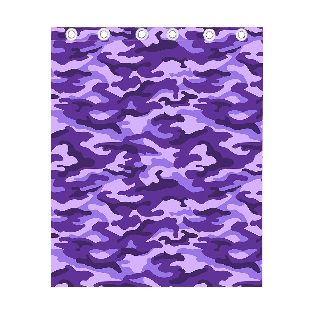 Purple Camouflage Print Curtain