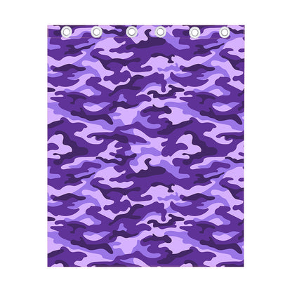 Purple Camouflage Print Curtain