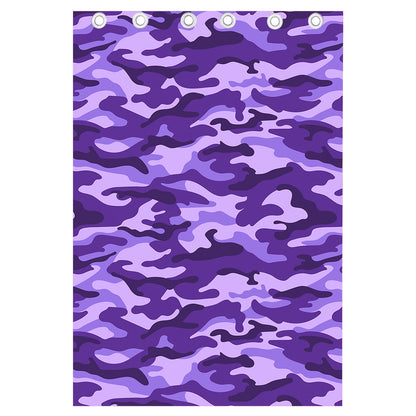 Purple Camouflage Print Curtain