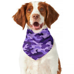Purple Camouflage Print Dog Bandana