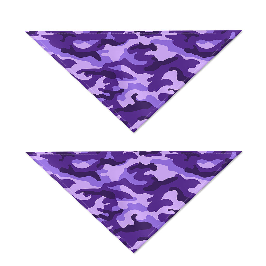 Purple Camouflage Print Dog Bandana