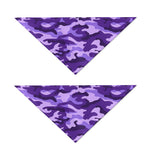 Purple Camouflage Print Dog Bandana