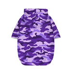 Purple Camouflage Print Dog Zip Up Hoodie