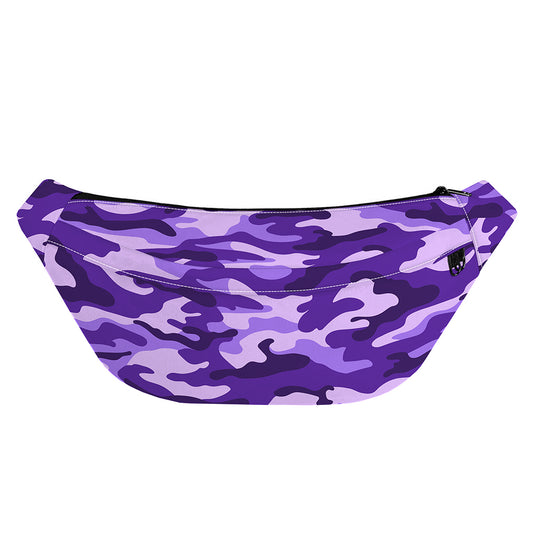 Purple Camouflage Print Fanny Pack