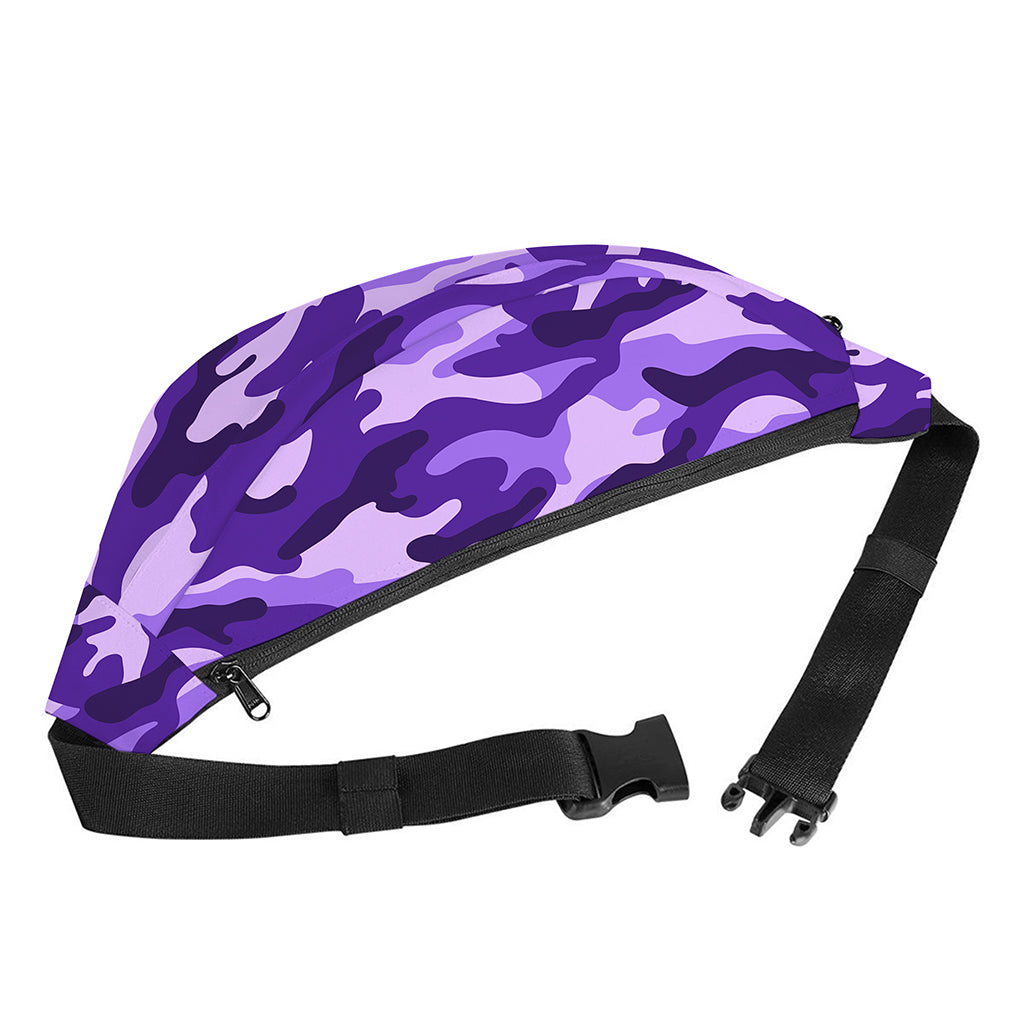Purple Camouflage Print Fanny Pack