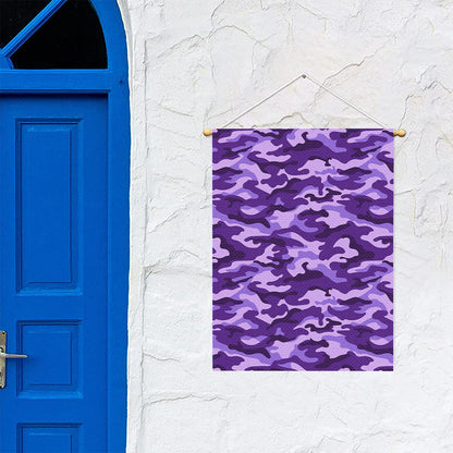 Purple Camouflage Print Garden Flag
