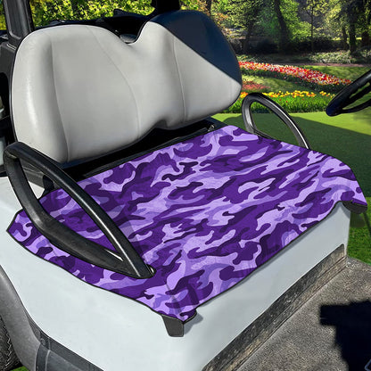 Purple Camouflage Print Golf Cart Seat Cover