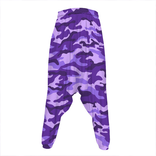 Purple Camouflage Print Hammer Pants