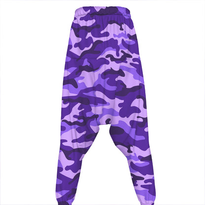 Purple Camouflage Print Hammer Pants