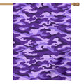 Purple Camouflage Print House Flag