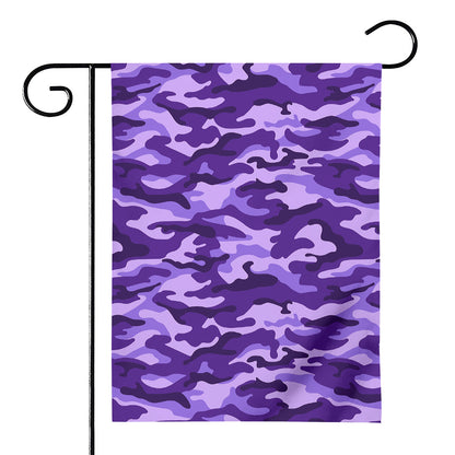 Purple Camouflage Print House Flag