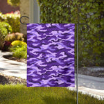 Purple Camouflage Print House Flag