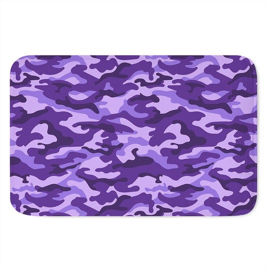 Purple Camouflage Print Indoor Door Mat