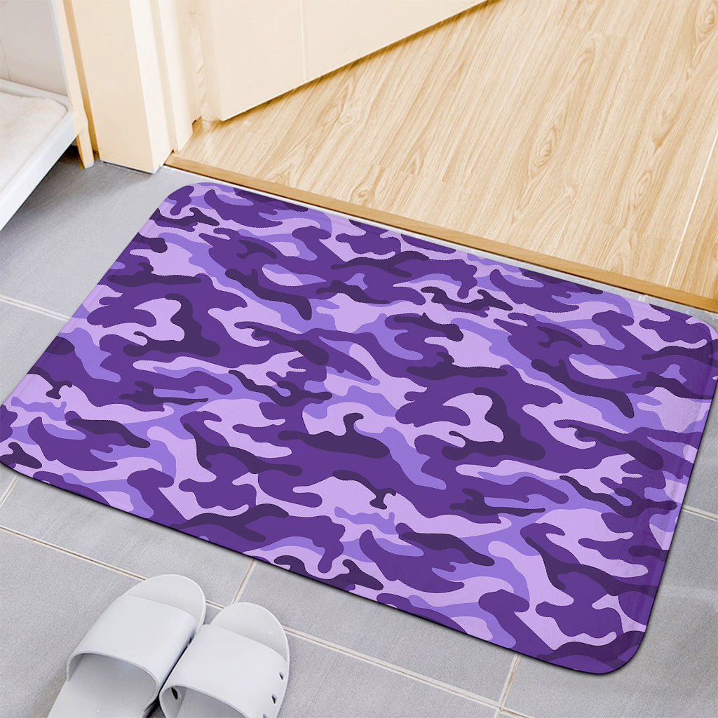 Purple Camouflage Print Indoor Door Mat