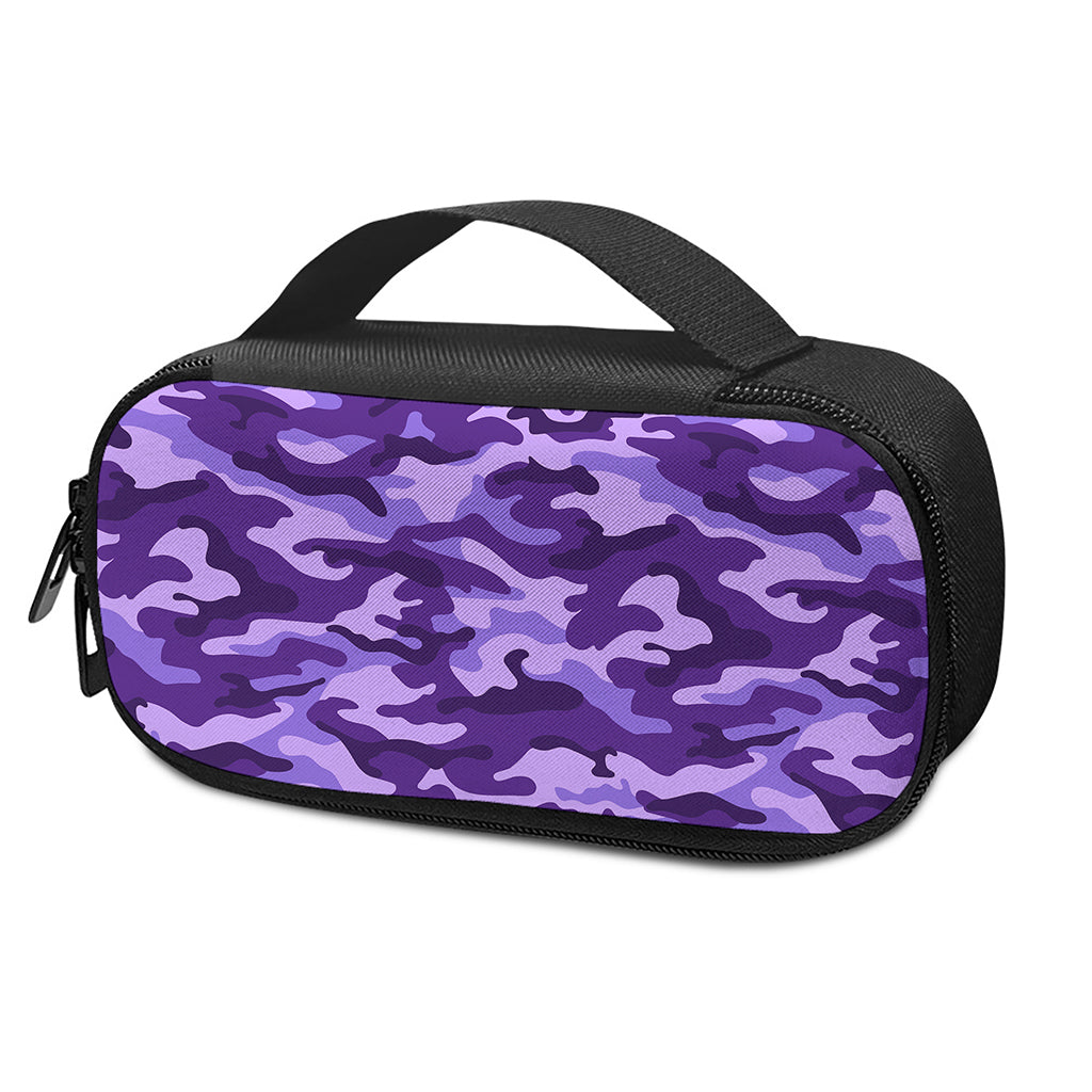Purple Camouflage Print Insulin Cooler Travel Case