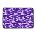 Purple Camouflage Print Kitchen Mat