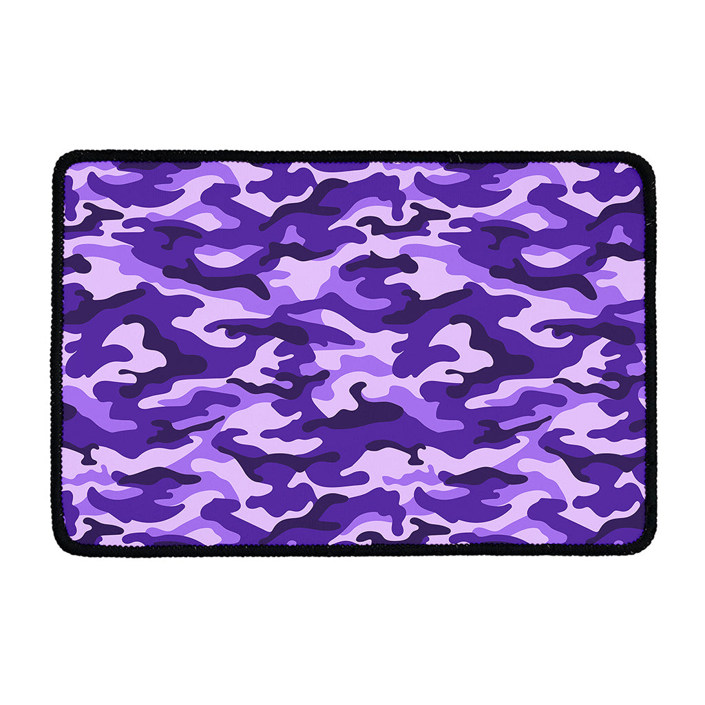 Purple Camouflage Print Kitchen Mat
