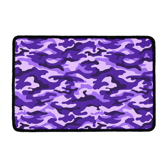 Purple Camouflage Print Kitchen Mat