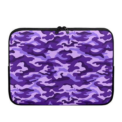 Purple Camouflage Print Laptop Sleeve