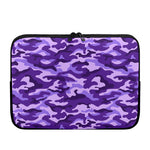 Purple Camouflage Print Laptop Sleeve