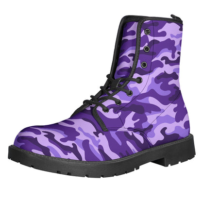 Purple Camouflage Print Backpack