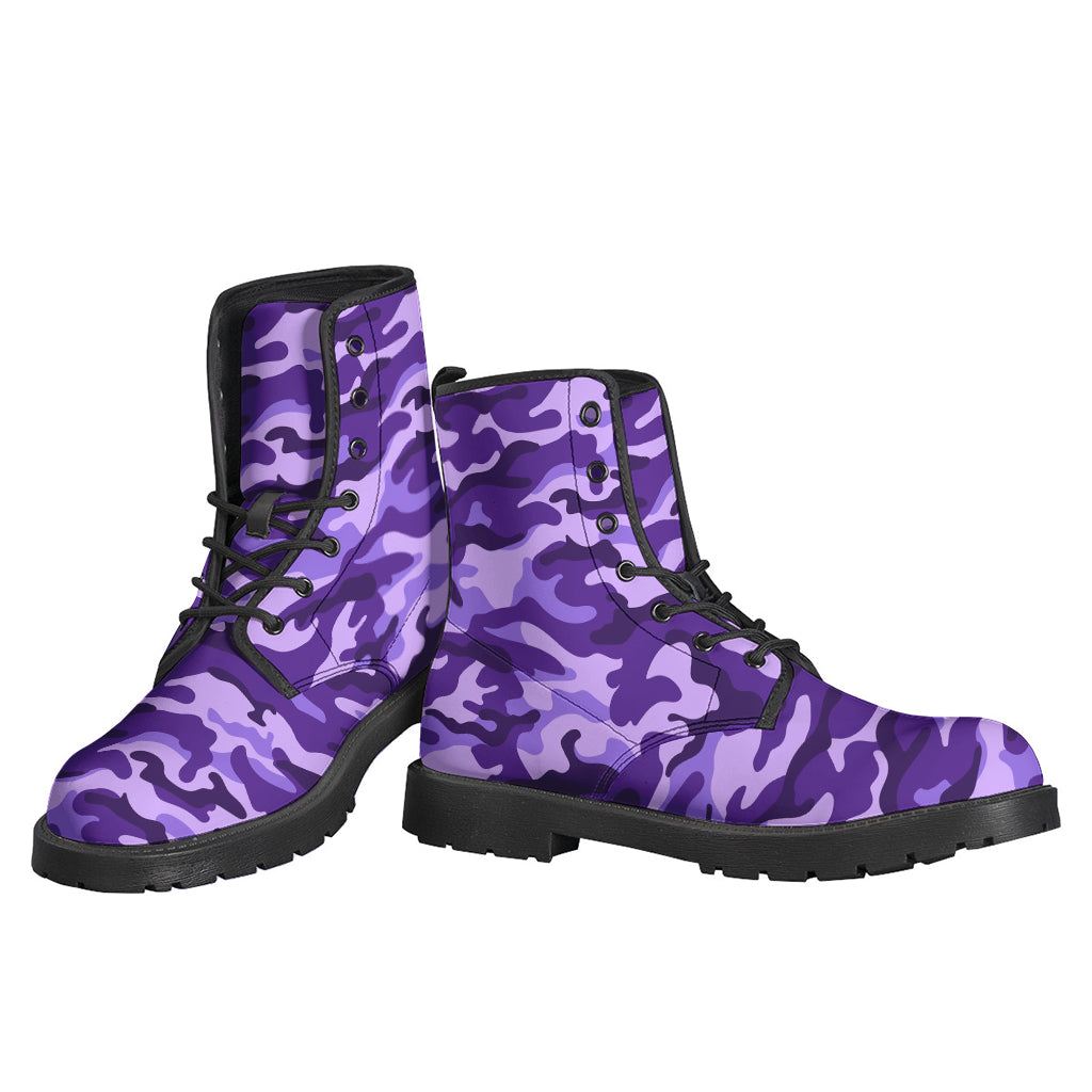 Purple Camouflage Print Backpack