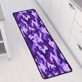 Purple Camouflage Print Long Kitchen Mat