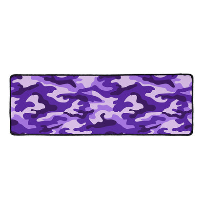 Purple Camouflage Print Long Kitchen Mat