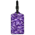 Purple Camouflage Print Luggage Tag