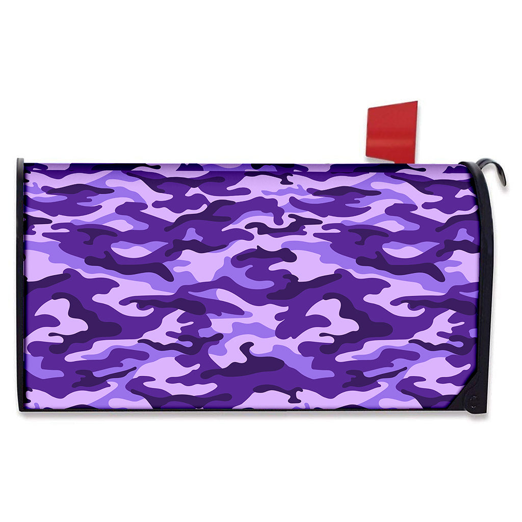 Purple Camouflage Print Mailbox Cover