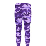 Purple Camouflage Print Men's leggings