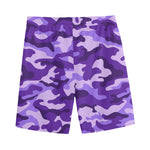Purple Camouflage Print Men's Sports Shorts