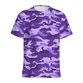 Purple Camouflage Print Men's Athletic T-Shirt