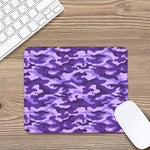 Purple Camouflage Print Mouse Pad